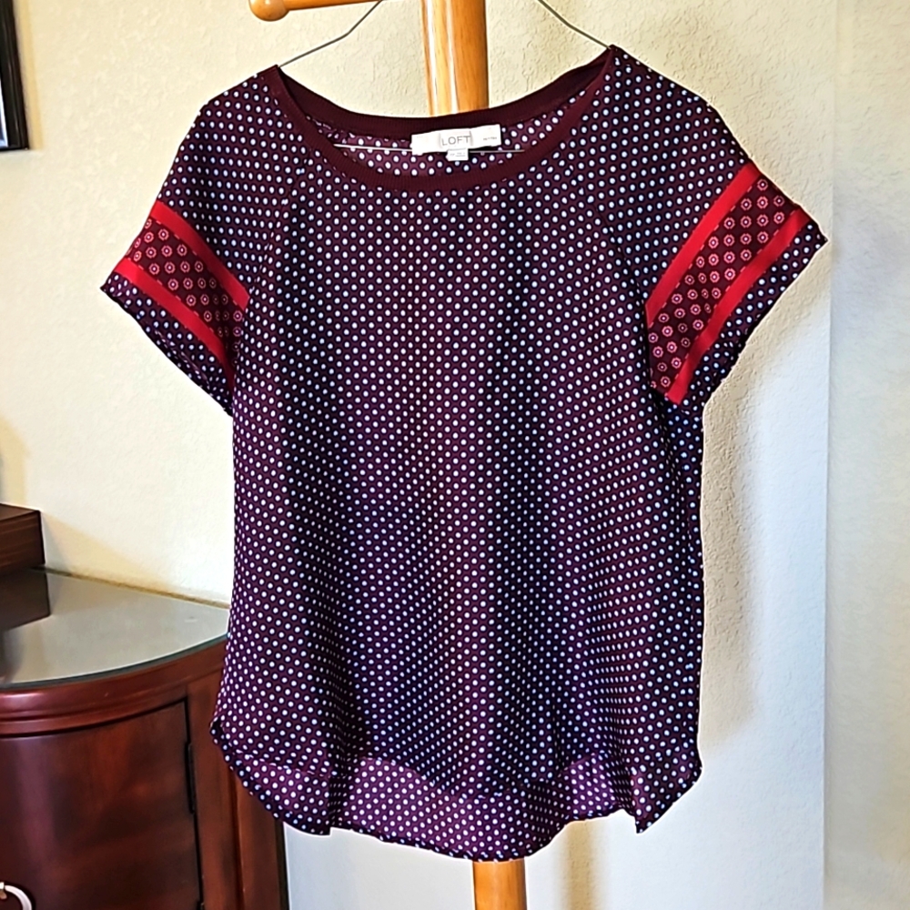 LOFT, Mixed Media Top, XSP